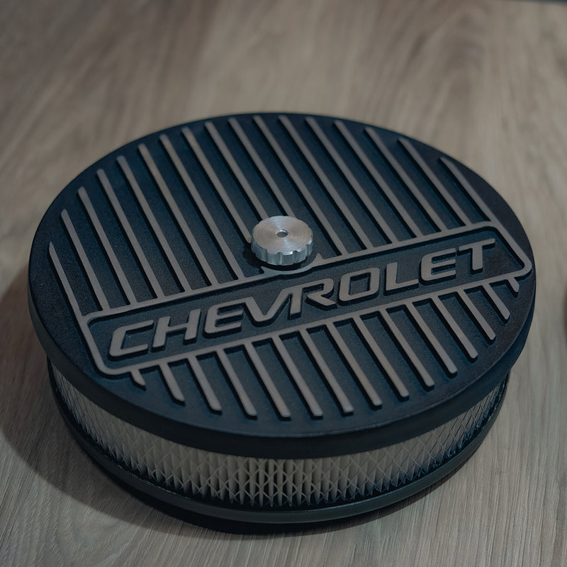 FILTRO DE AIRE CAST SERIES PARA CARBURADOR - LOGO CHEVROLET - foto 1