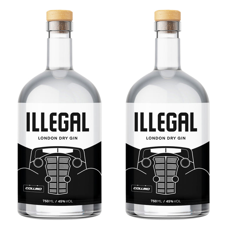 ILLEGAL LONDON DRY GIN X 750 ML X 2 UN.