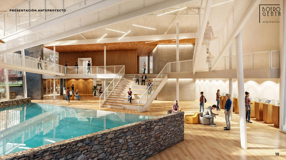 Render del auditorio