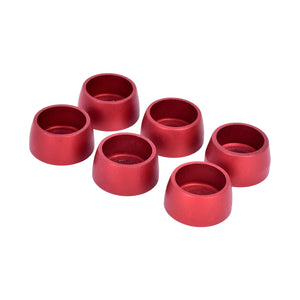 KIT 6 BUJES DE ALUMINIO + TORNILLOS 6 MM