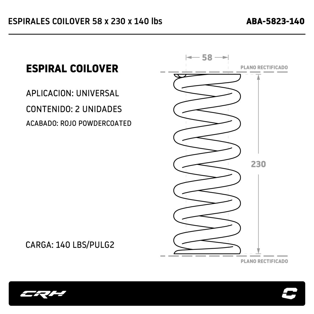 espirales-midget-58x230x140l-aba-5823-140